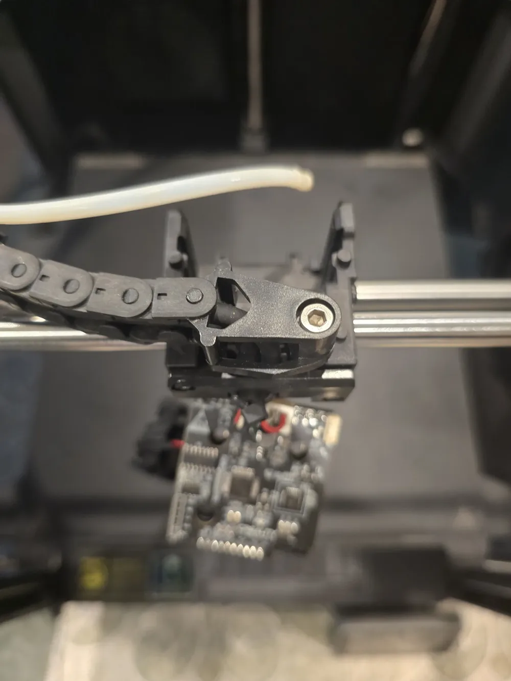 3D printer hotend and heatsink removed during repair