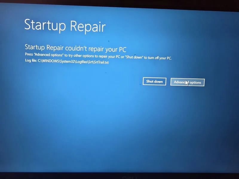 Windows Startup Repair reporting it could not repair the computer