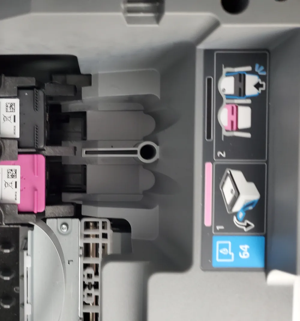 Ink cartridge carriage of an HP inkjet printer